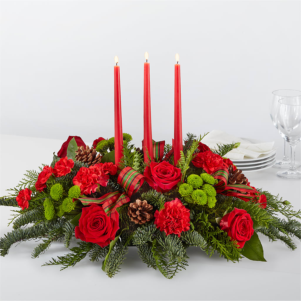 By the Candlelight Centerpiece – Designs By Lakeland Flowers, Plant City FL