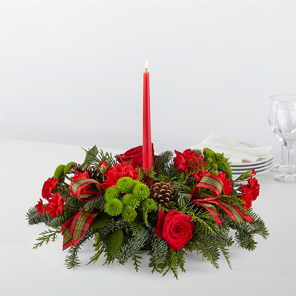 By the Candlelight Centerpiece – Designs By Lakeland Flowers, Plant City FL