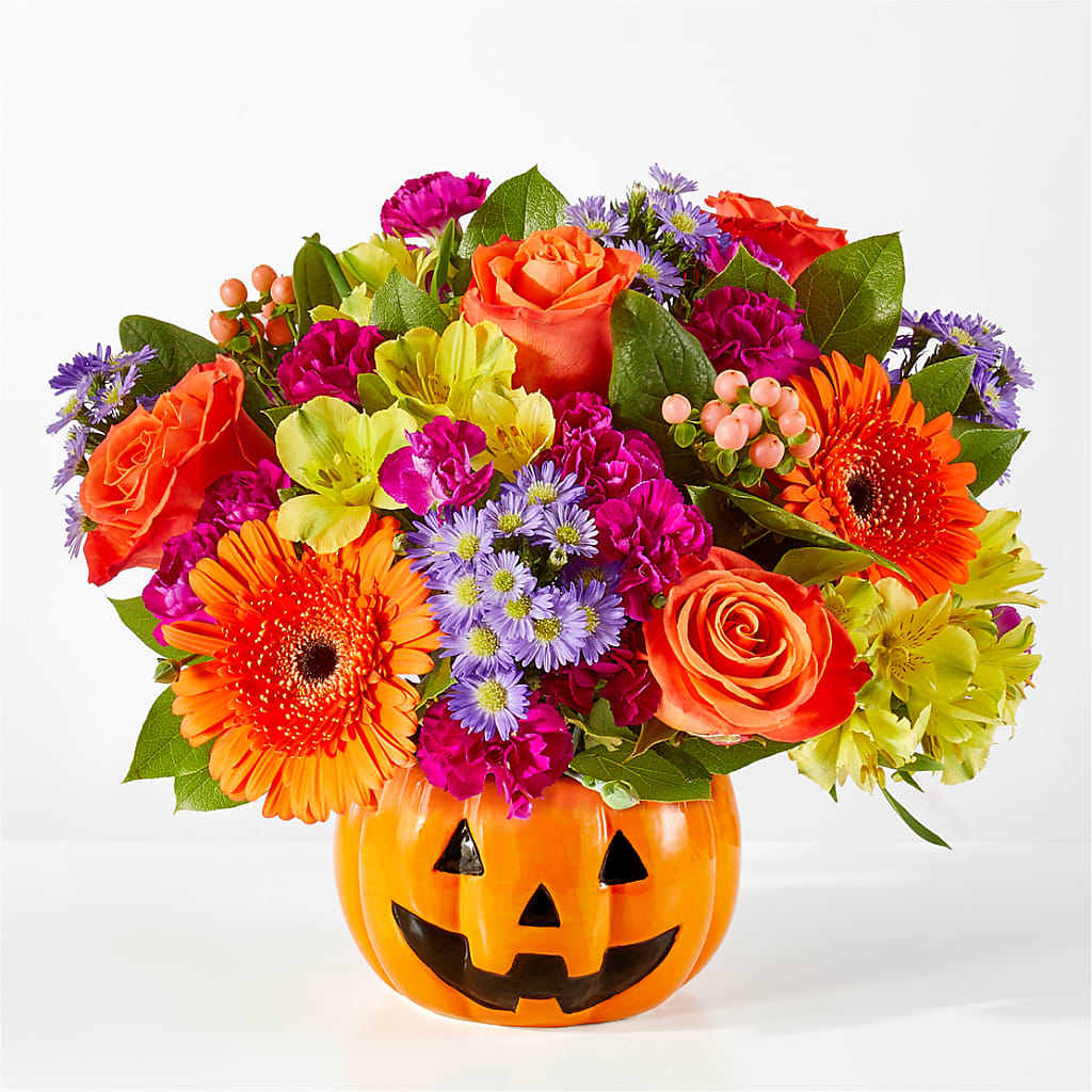 Tricks & Treats Pumpkin – Designs By Lakeland Flowers, Plant City FL