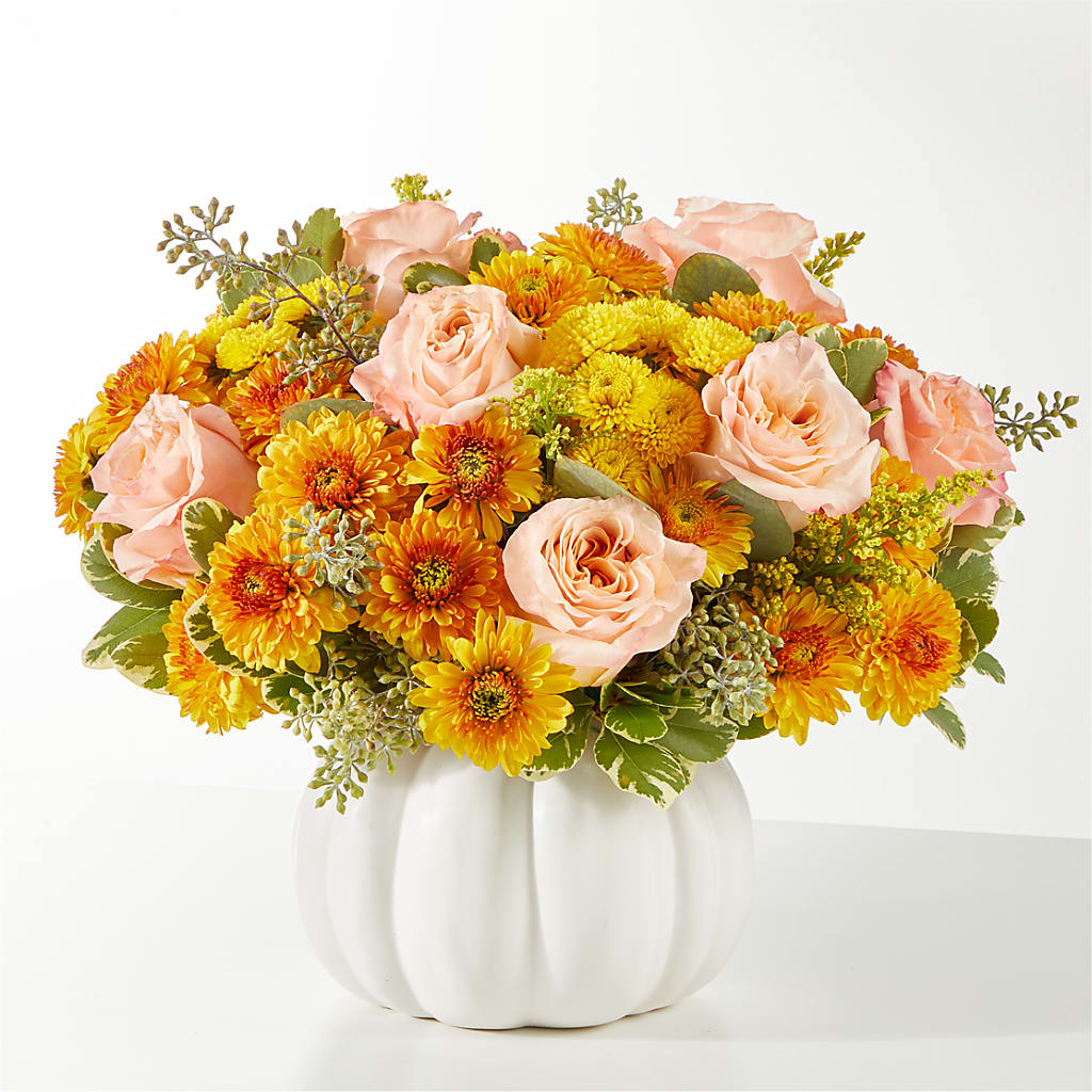 Peachy Pumpkin – Designs By Lakeland Flowers, Plant City FL