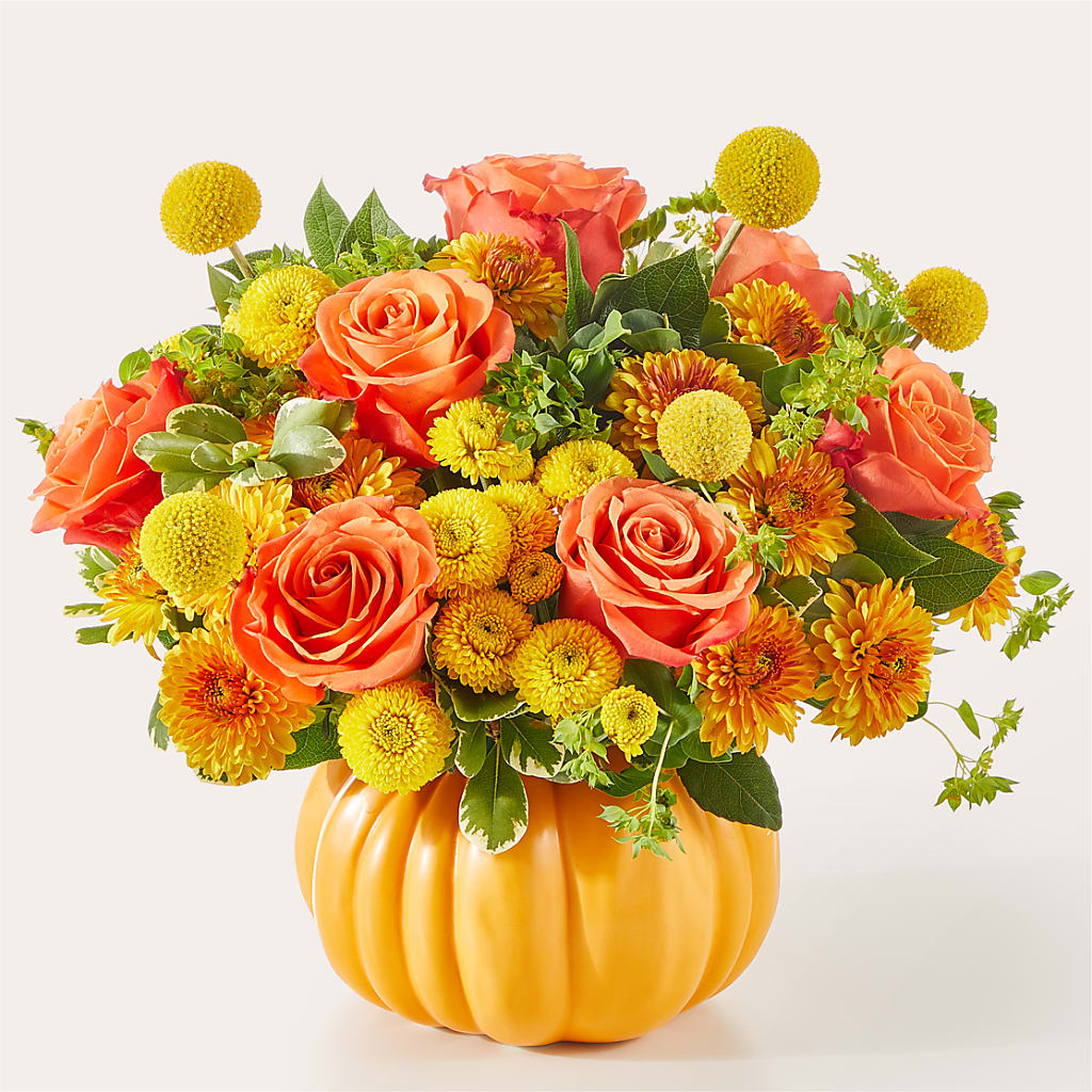 Gourdgeous Pumpkin – Designs By Lakeland Flowers, Plant City FL
