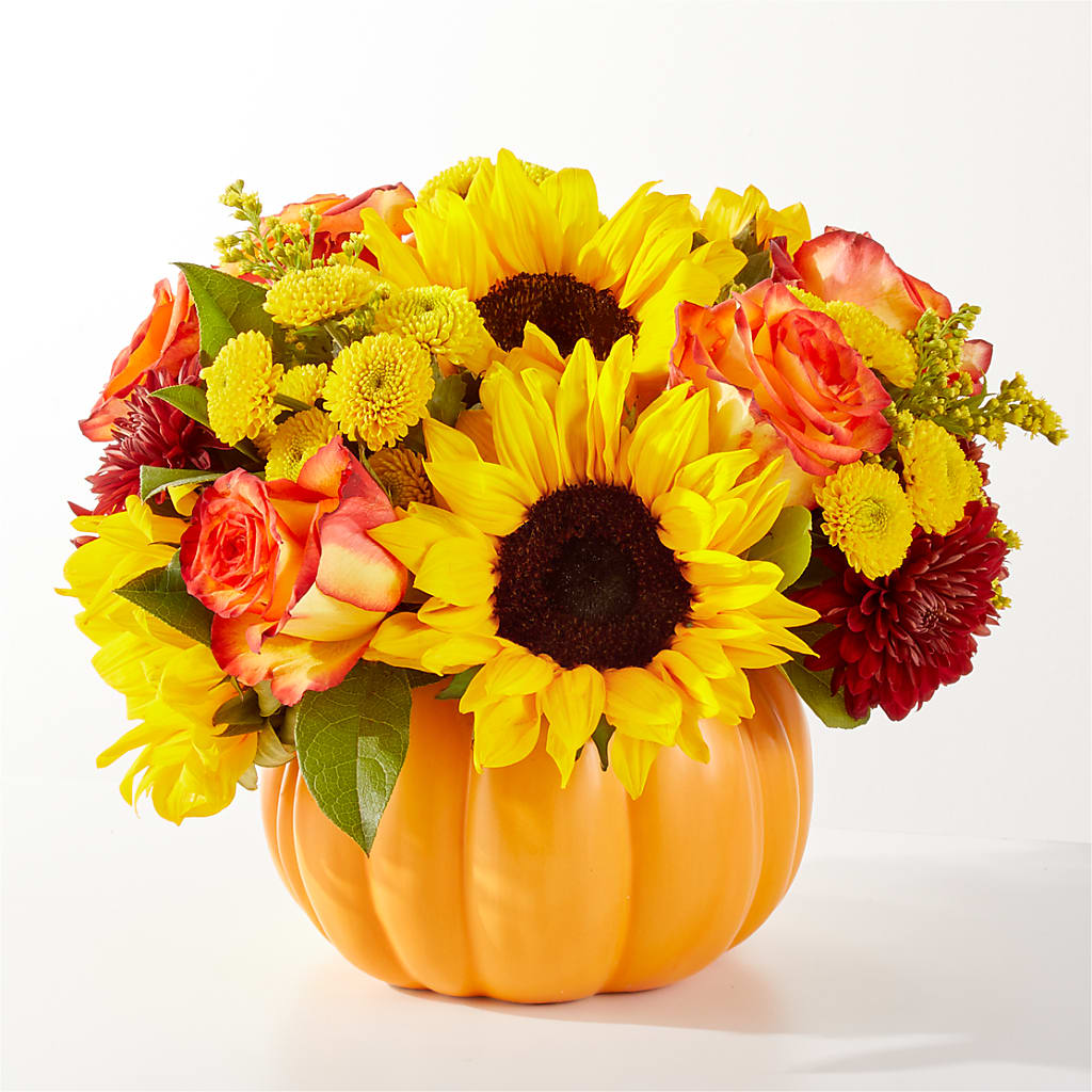 Golden Gourd Pumpkin Bouquet – Designs By Lakeland Flowers, Plant City FL