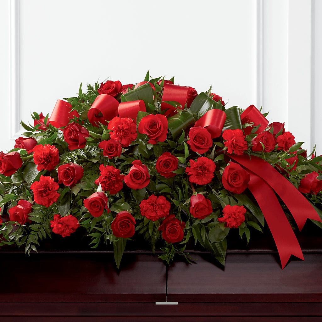 Tribute of Life Casket Spray – Designs By Lakeland Flowers, Plant City FL
