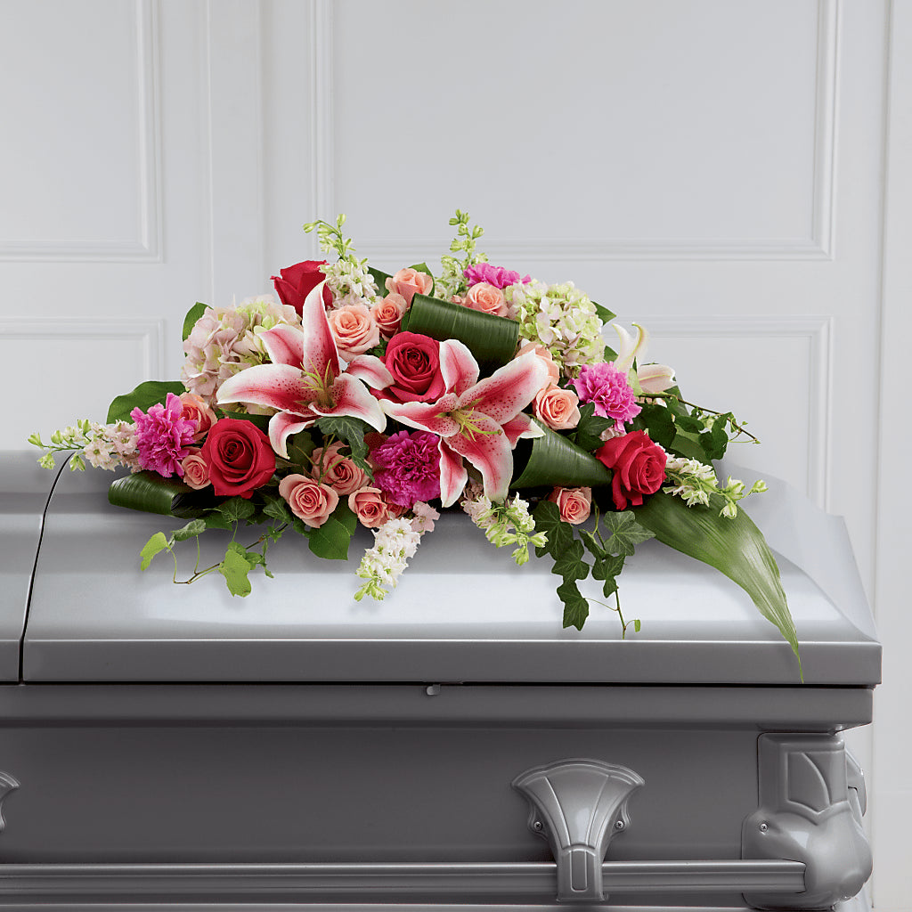Splendid Grace Casket Spray – Designs By Lakeland Flowers, Plant City FL