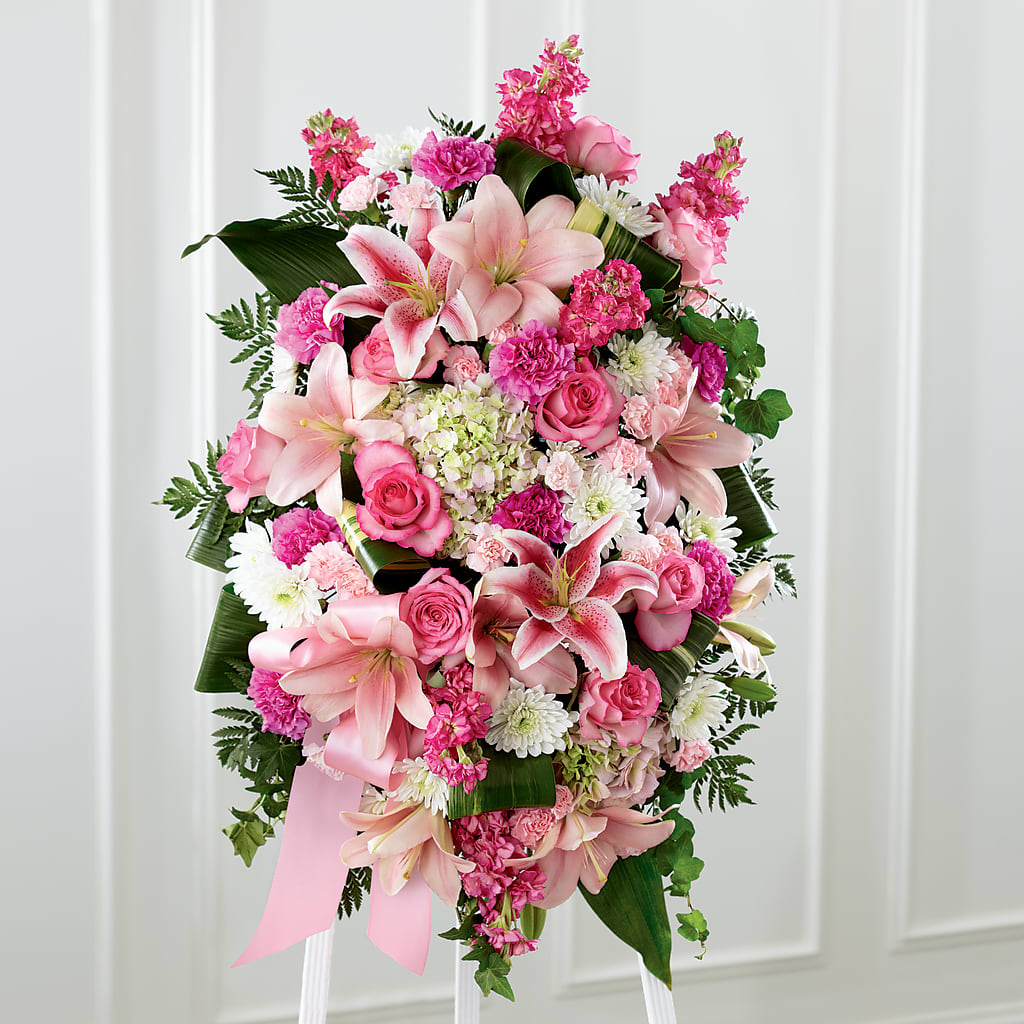 Comforting Standing Spray – Designs By Lakeland Flowers, Plant City FL