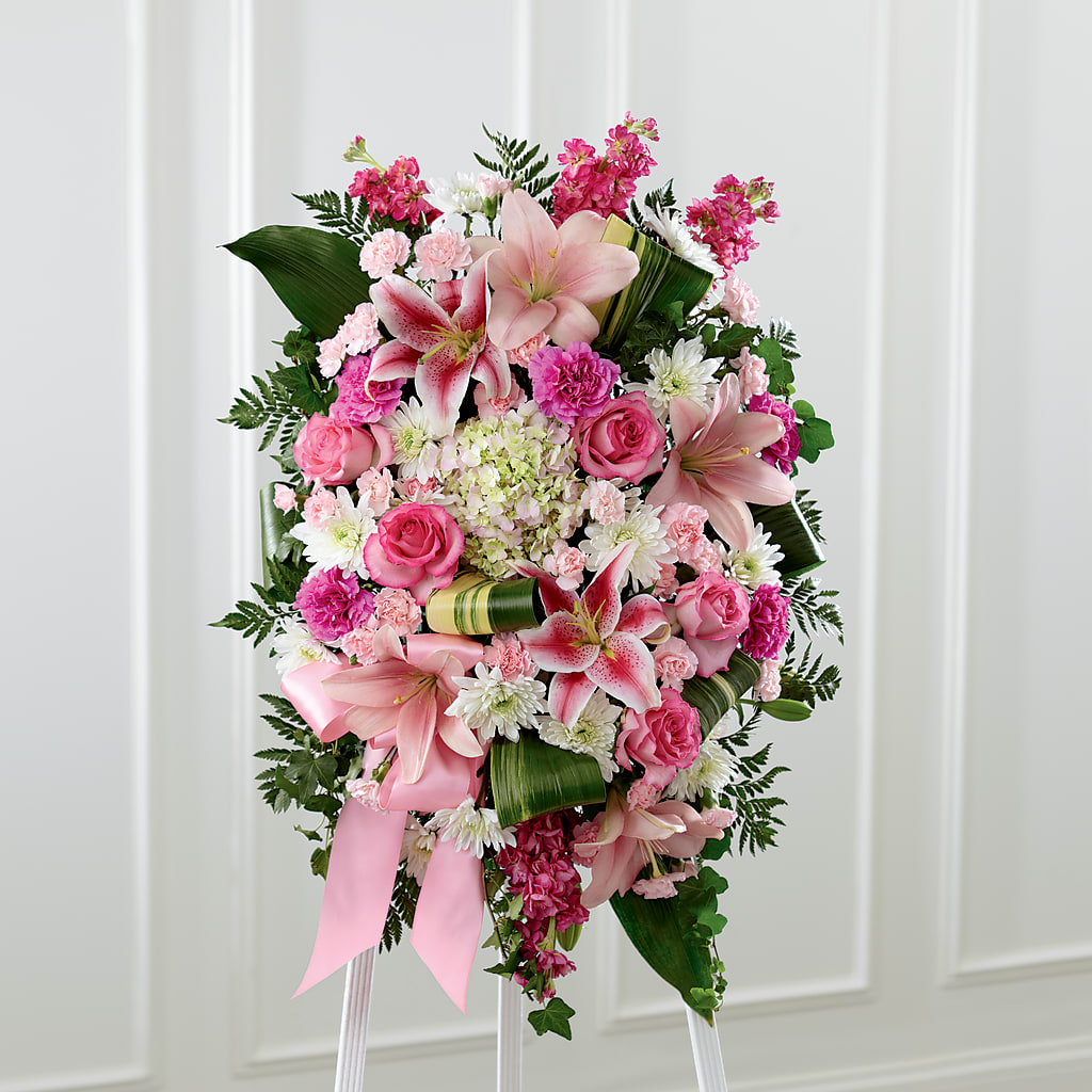 Comforting Standing Spray – Designs By Lakeland Flowers, Plant City FL