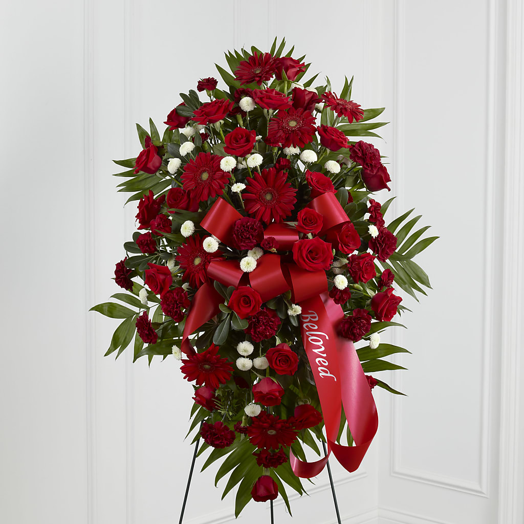 Treasured Memories Standing Spray – Designs By Lakeland Flowers, Plant City FL