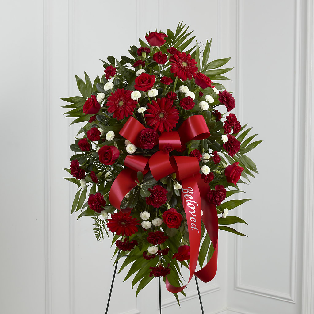 Treasured Memories Standing Spray – Designs By Lakeland Flowers, Plant City FL