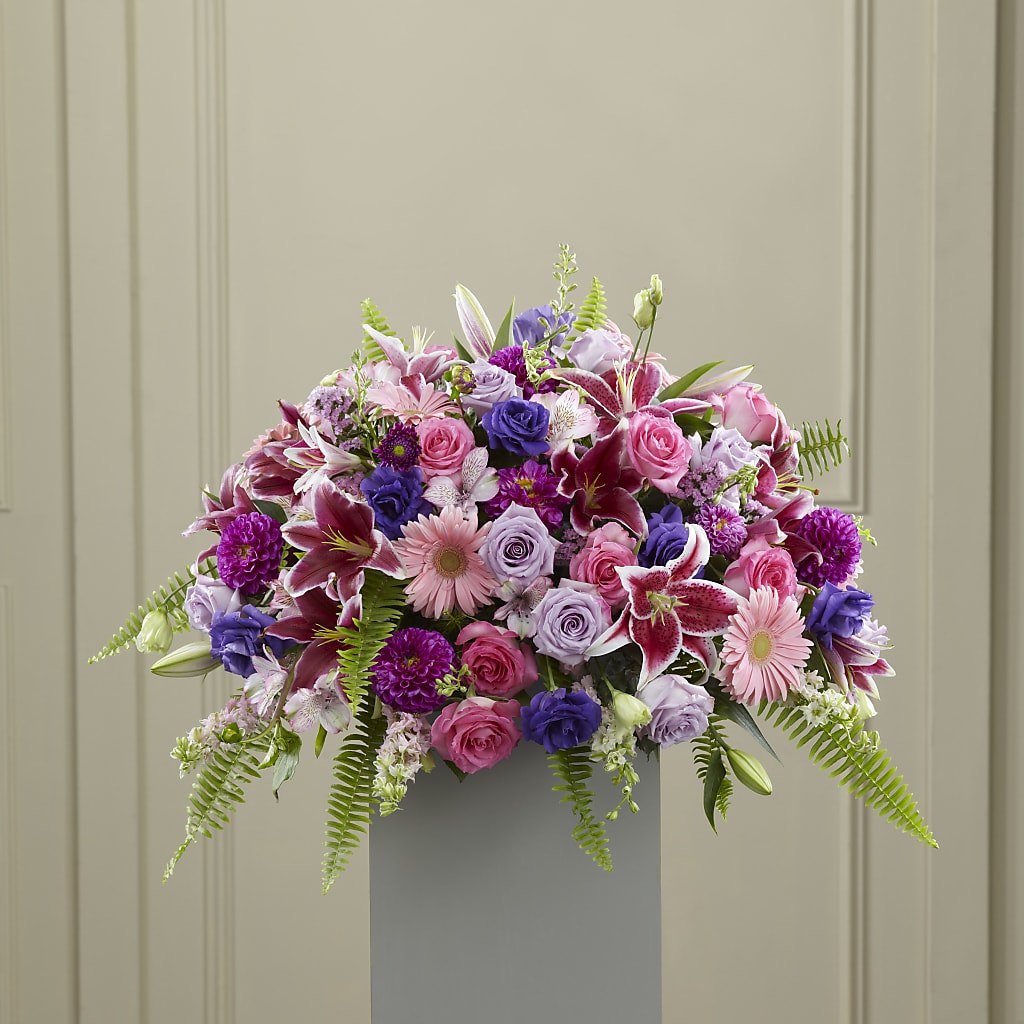 Fare Thee Well Pedestal – Designs By Lakeland Flowers, Plant City FL