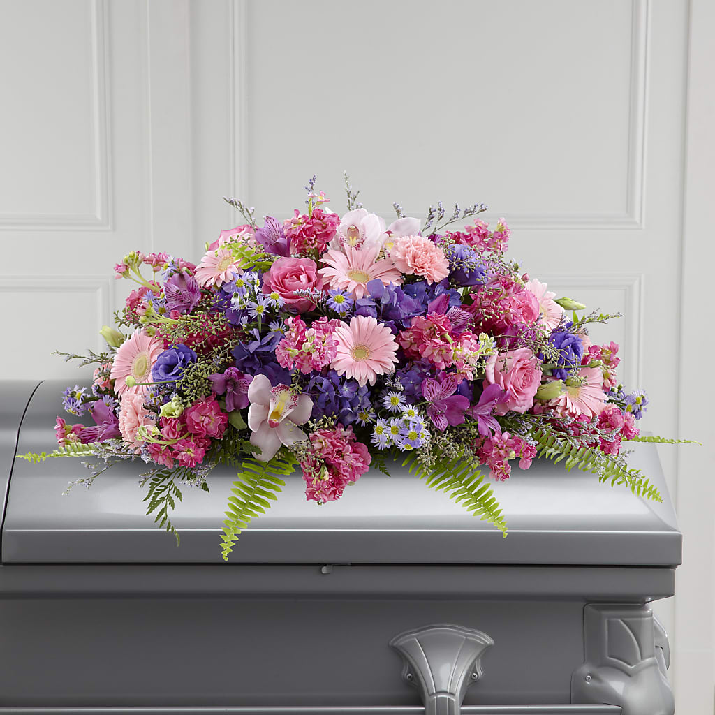 Glorious Garden Casket Spray – Designs By Lakeland Flowers, Plant City FL
