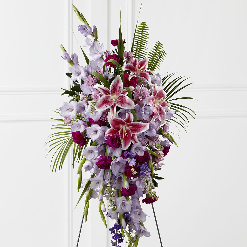 Tender Touch Standing Spray – Designs By Lakeland Flowers, Plant City FL