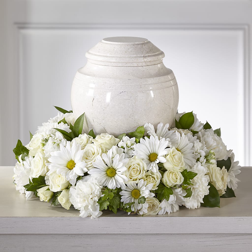 Ivory Gardens Cremation Adornment – Designs By Lakeland Flowers, Plant City FL