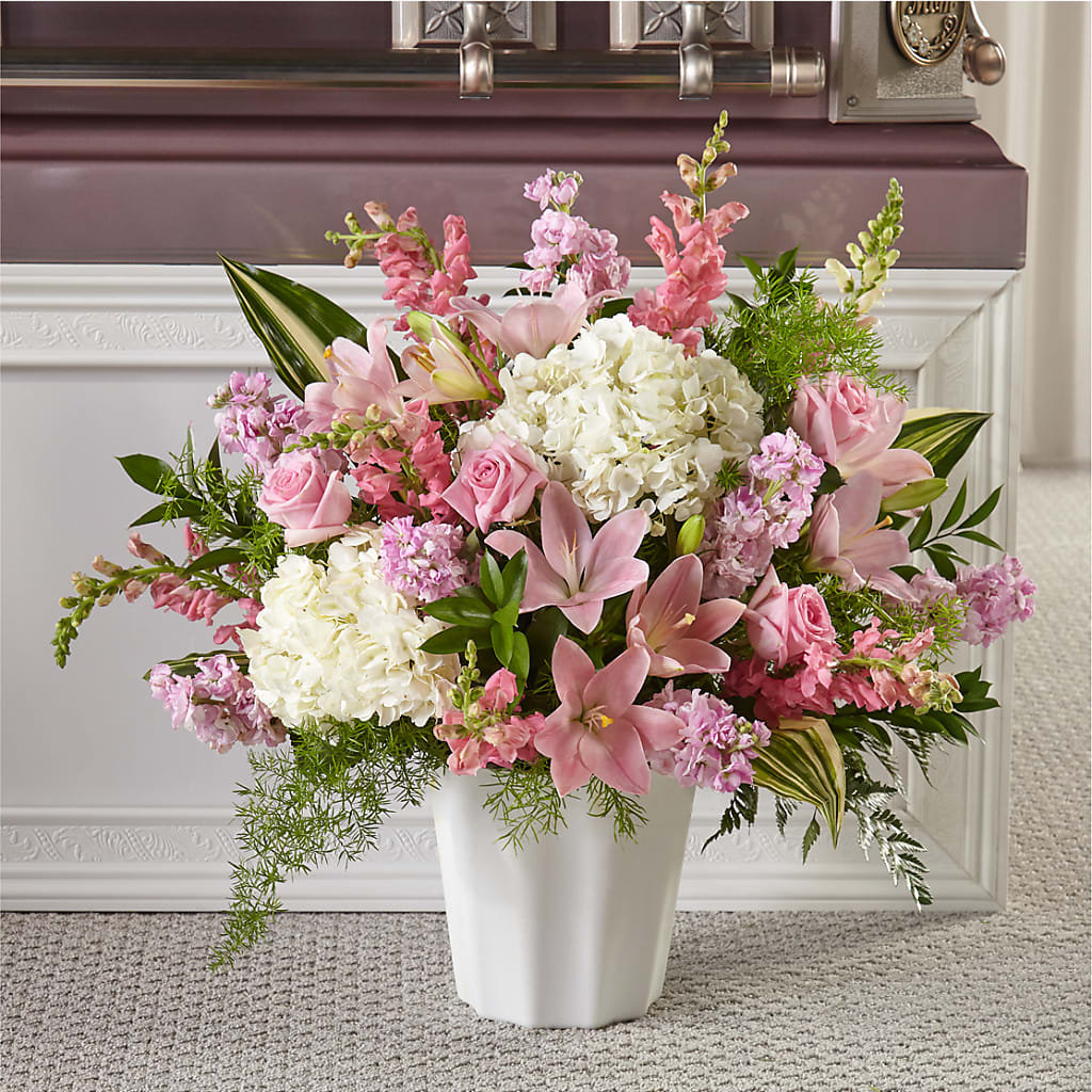 Simply Serene Floor Basket – Designs By Lakeland Flowers, Plant City FL