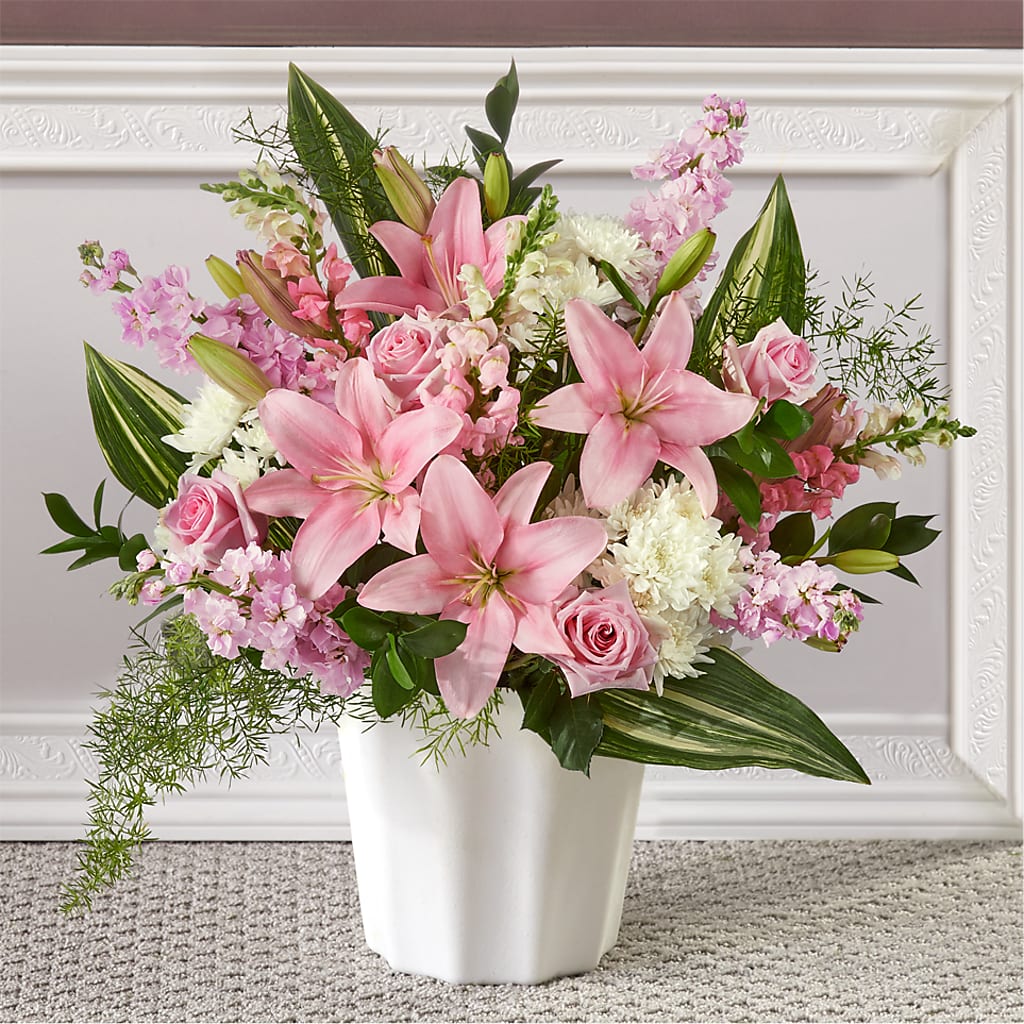 Simply Serene Floor Basket – Designs By Lakeland Flowers, Plant City FL