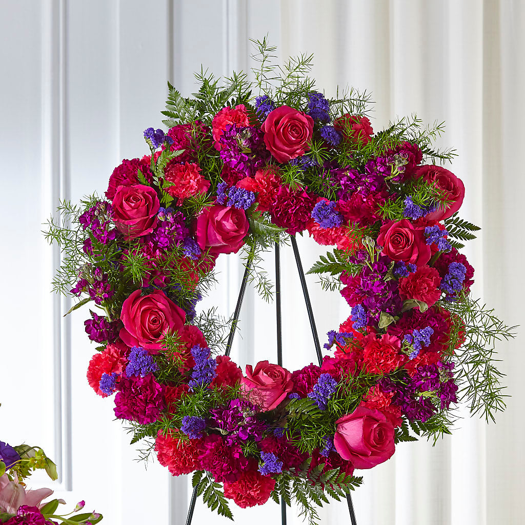 Calming Colors Wreath – Designs By Lakeland Flowers, Plant City FL
