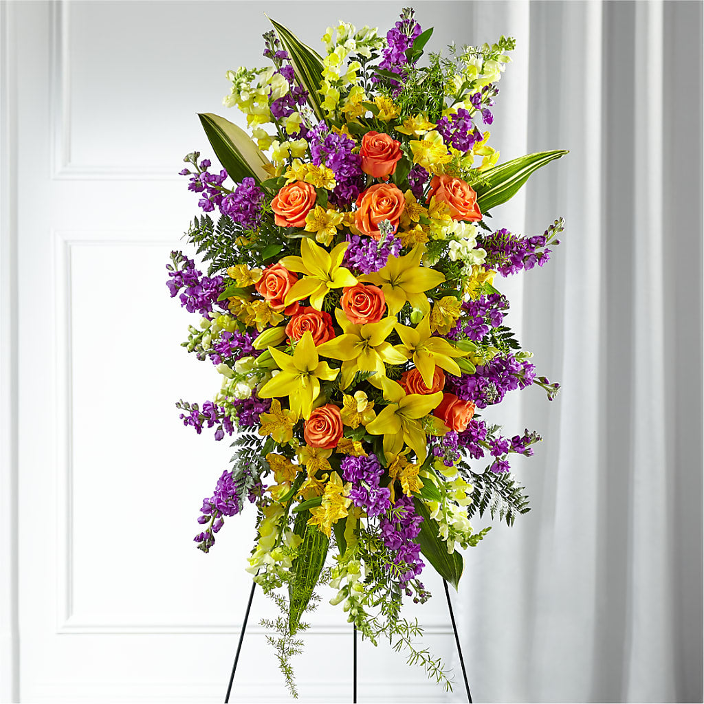 Thoughtful Prayers Standing Spray – Designs By Lakeland Flowers, Plant City FL