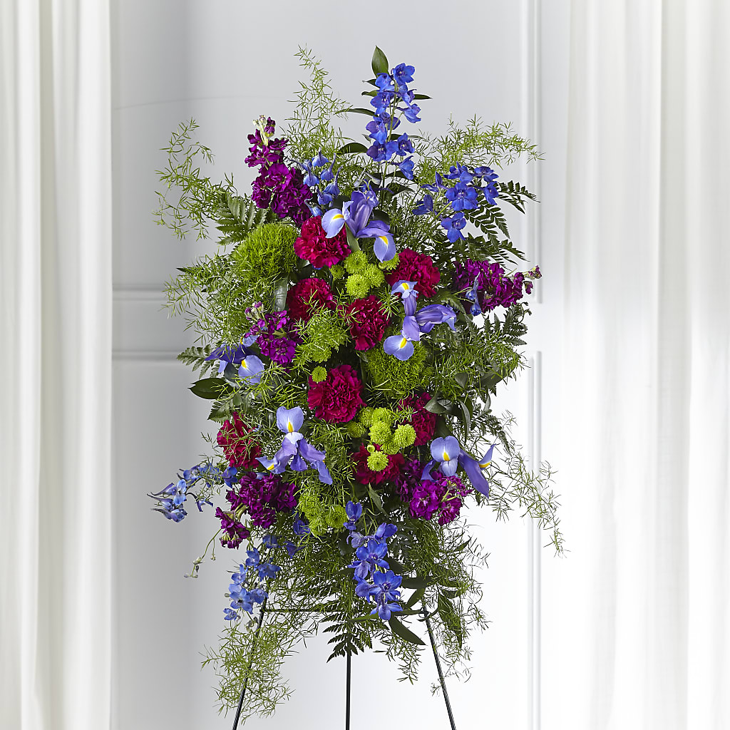 Heavenly Skies Standing Spray – Designs By Lakeland Flowers, Plant City FL