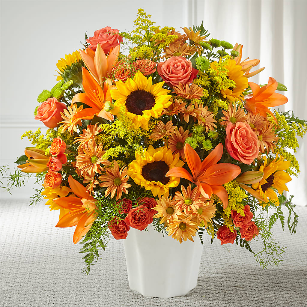Harvest Thoughts Floor Basket – Designs By Lakeland Flowers, Plant City FL