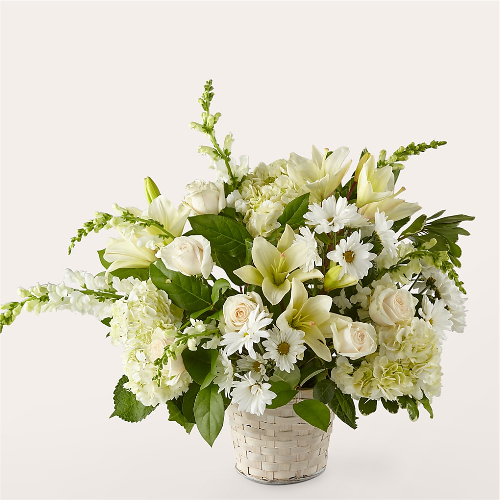 Ivory Elegance Floral Basket – Designs By Lakeland Flowers, Plant City FL