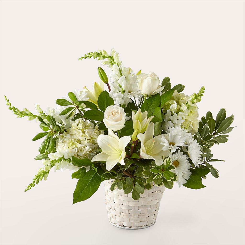 Ivory Elegance Floral Basket – Designs By Lakeland Flowers, Plant City FL