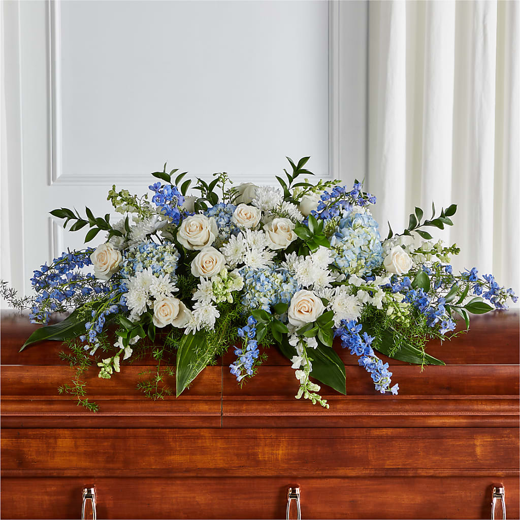 Timeless Essence Casket Spray – Designs By Lakeland Flowers, Plant City FL