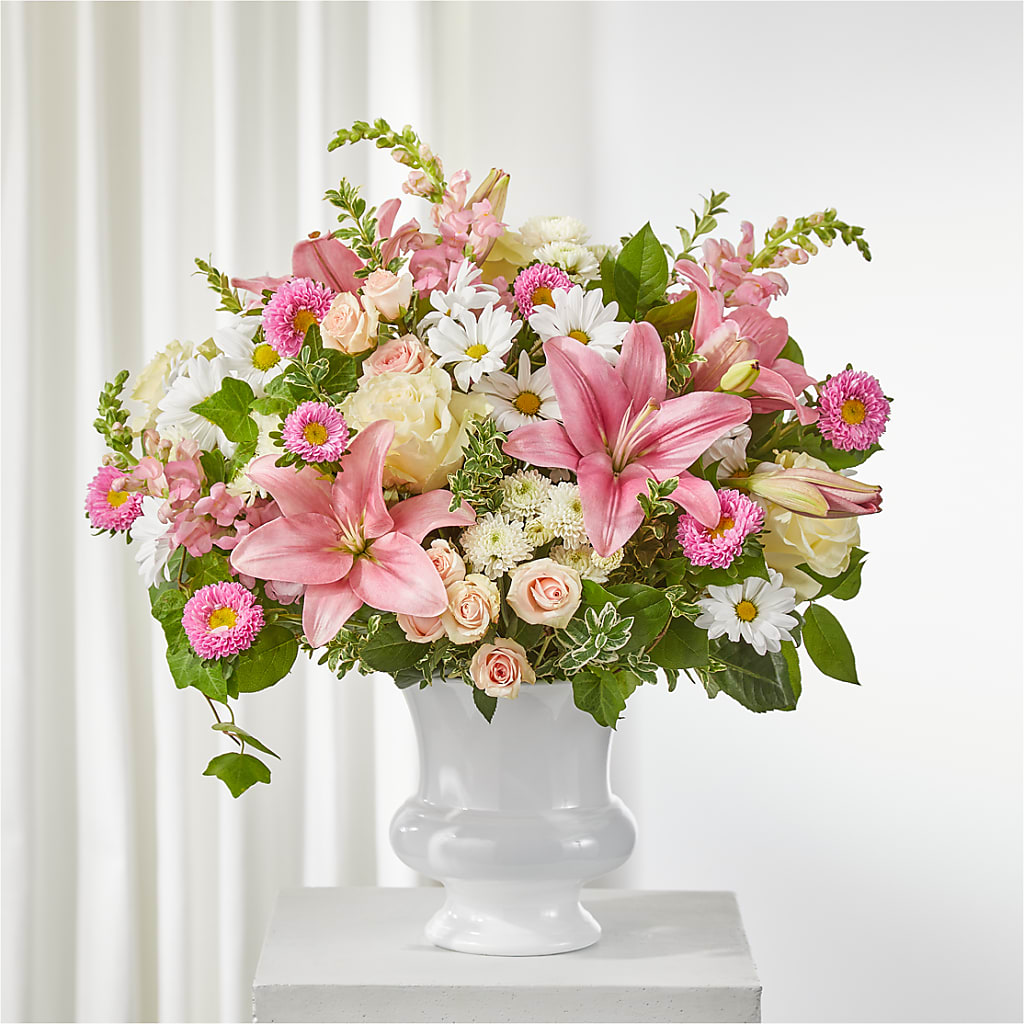 Empathetic Blooms Urn Arrangement – Designs By Lakeland Flowers, Plant City FL