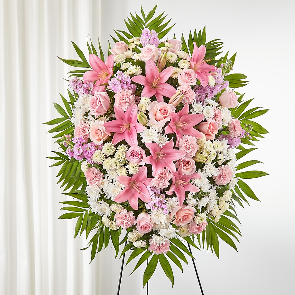 Offering Solace Standing Spray – Designs By Lakeland Flowers, Plant City FL