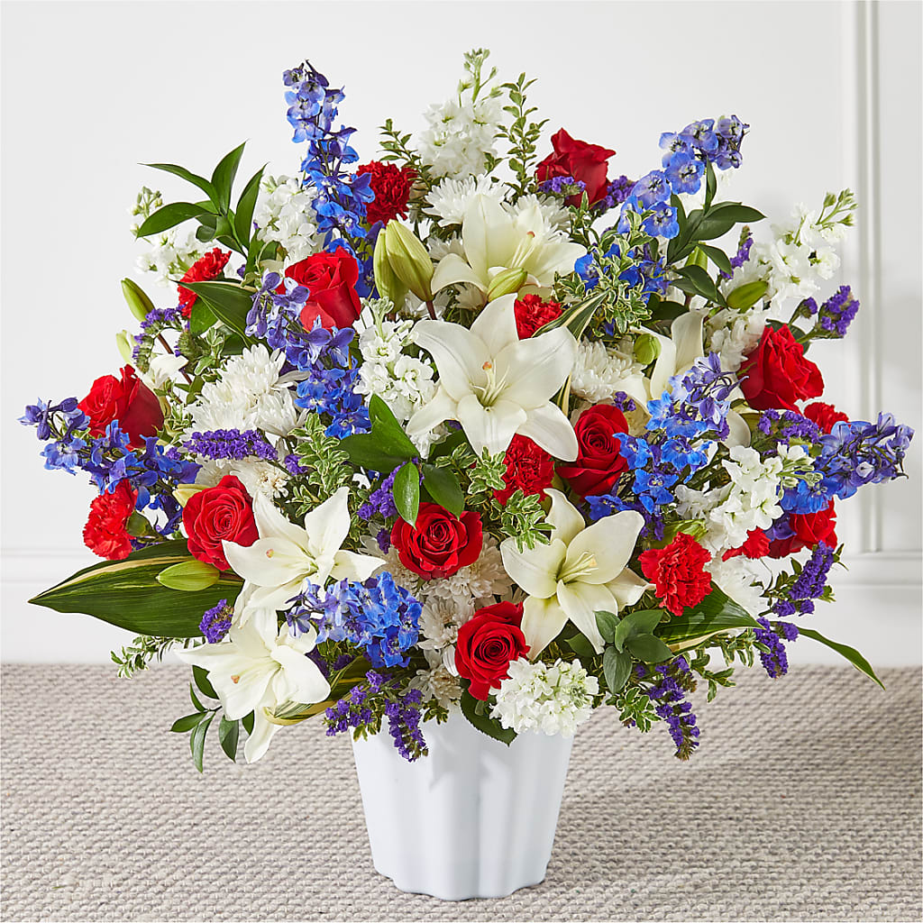 Consoled Floor Basket – Designs By Lakeland Flowers, Plant City FL