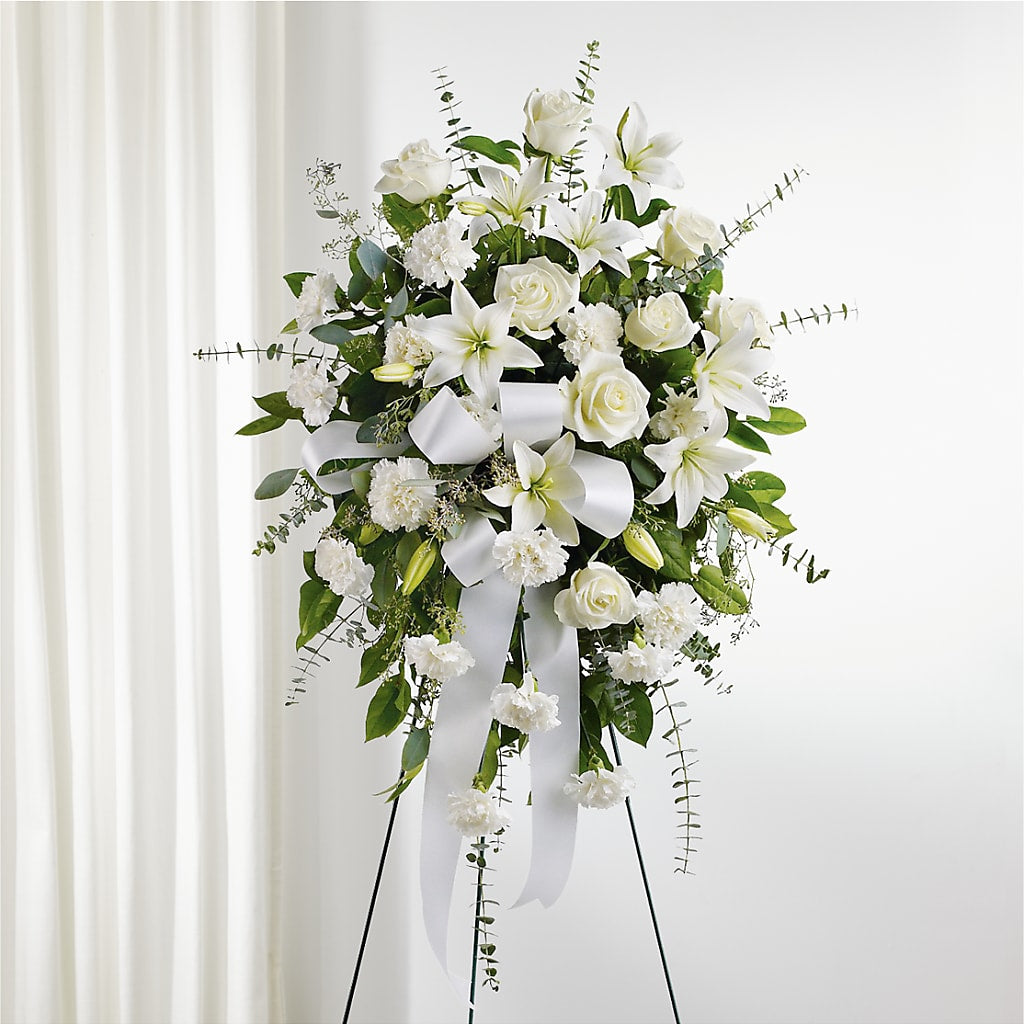 With Care Standing Spray – Designs By Lakeland Flowers, Plant City FL
