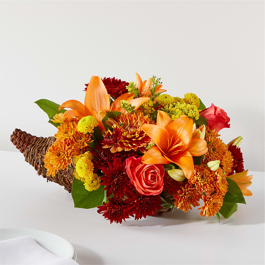 Bouquet of Blessings Cornucopia – Designs By Lakeland Flowers, Plant City FL