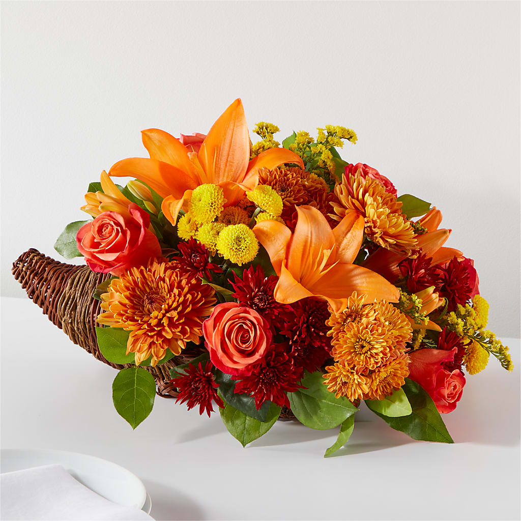 Bouquet of Blessings Cornucopia – Designs By Lakeland Flowers, Plant City FL