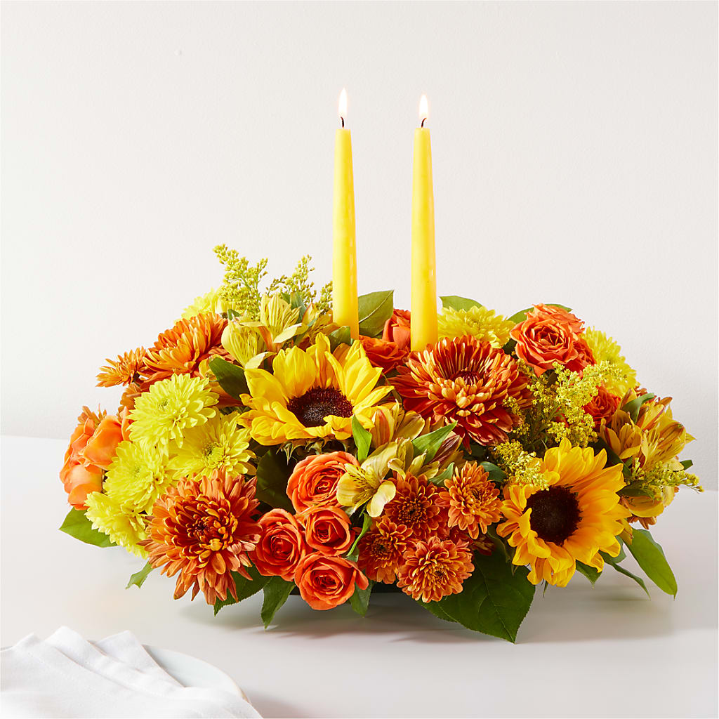 Autumn Harmony Centerpiece – Designs By Lakeland Flowers, Plant City FL