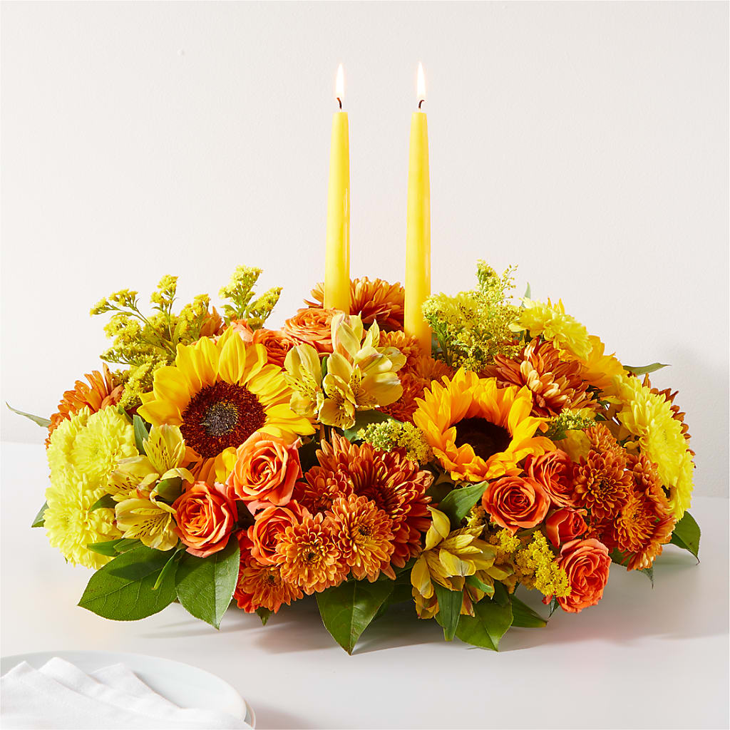 Autumn Harmony Centerpiece – Designs By Lakeland Flowers, Plant City FL