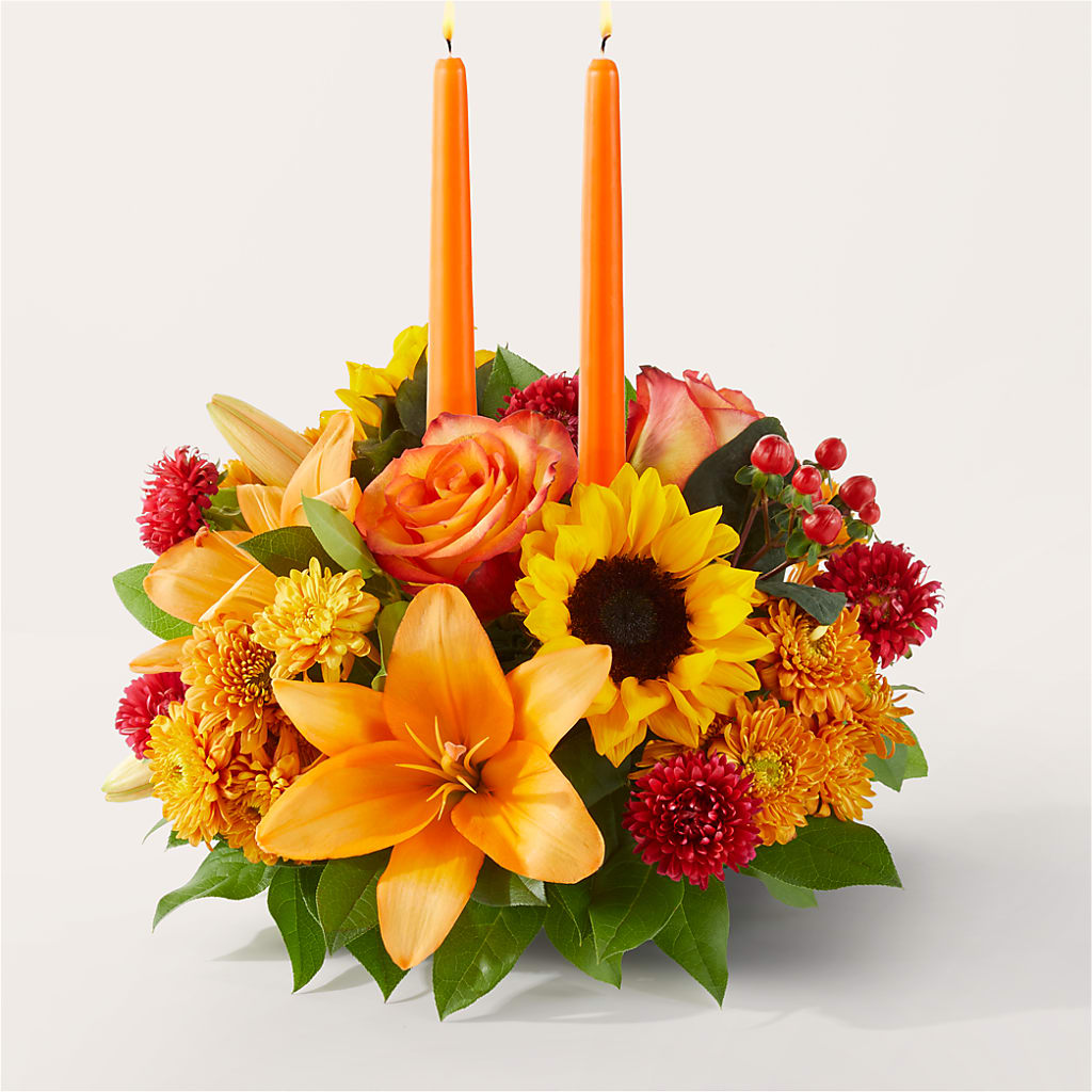 Grateful Centerpiece – Designs By Lakeland Flowers, Plant City FL