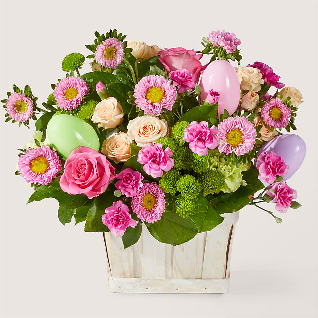 Get Eggcited Basket – Designs By Lakeland Flowers, Plant City FL