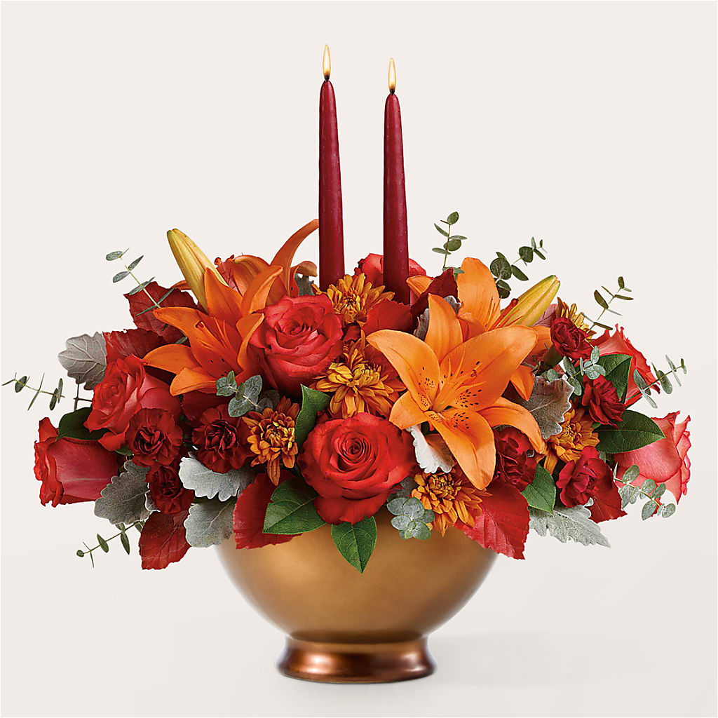 Fruits of Fall Centerpiece –  Designs By Lakeland Flowers, Plant City FL
