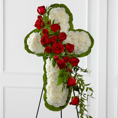 Floral Cross Easel –  Designs By Lakeland Flowers, Plant City FL