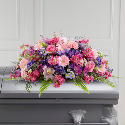 Glorious Garden Casket Spray –  Designs By Lakeland Flowers, Plant City FL