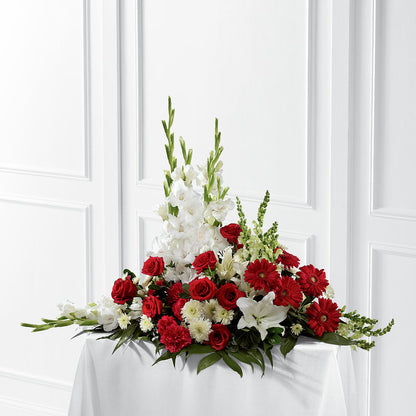 Crimson & White Arrangement –  Designs By Lakeland Flowers, Plant City FL
