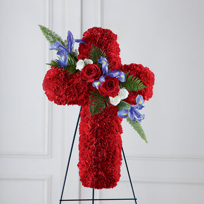 Faithful Hero Floral Cross –  Designs By Lakeland Flowers, Plant City FL