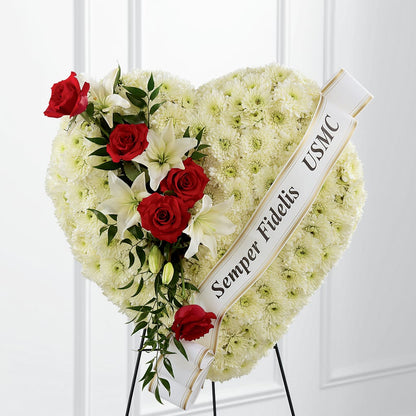 Heartfelt Hero Standing Heart –  Designs By Lakeland Flowers, Plant City FL