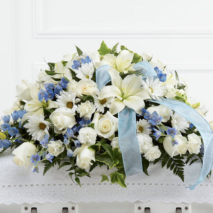 Tender Treasure Casket Spray –  Designs By Lakeland Flowers, Plant City FL