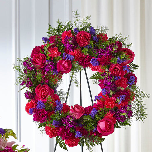Calming Colors Wreath –  Designs By Lakeland Flowers, Plant City FL