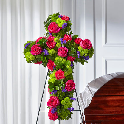 Tribute Rose Floral Cross –  Designs By Lakeland Flowers, Plant City FL