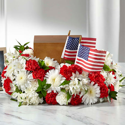 Spirit of Patriotism Cremation Adornment –  Designs By Lakeland Flowers, Plant City FL
