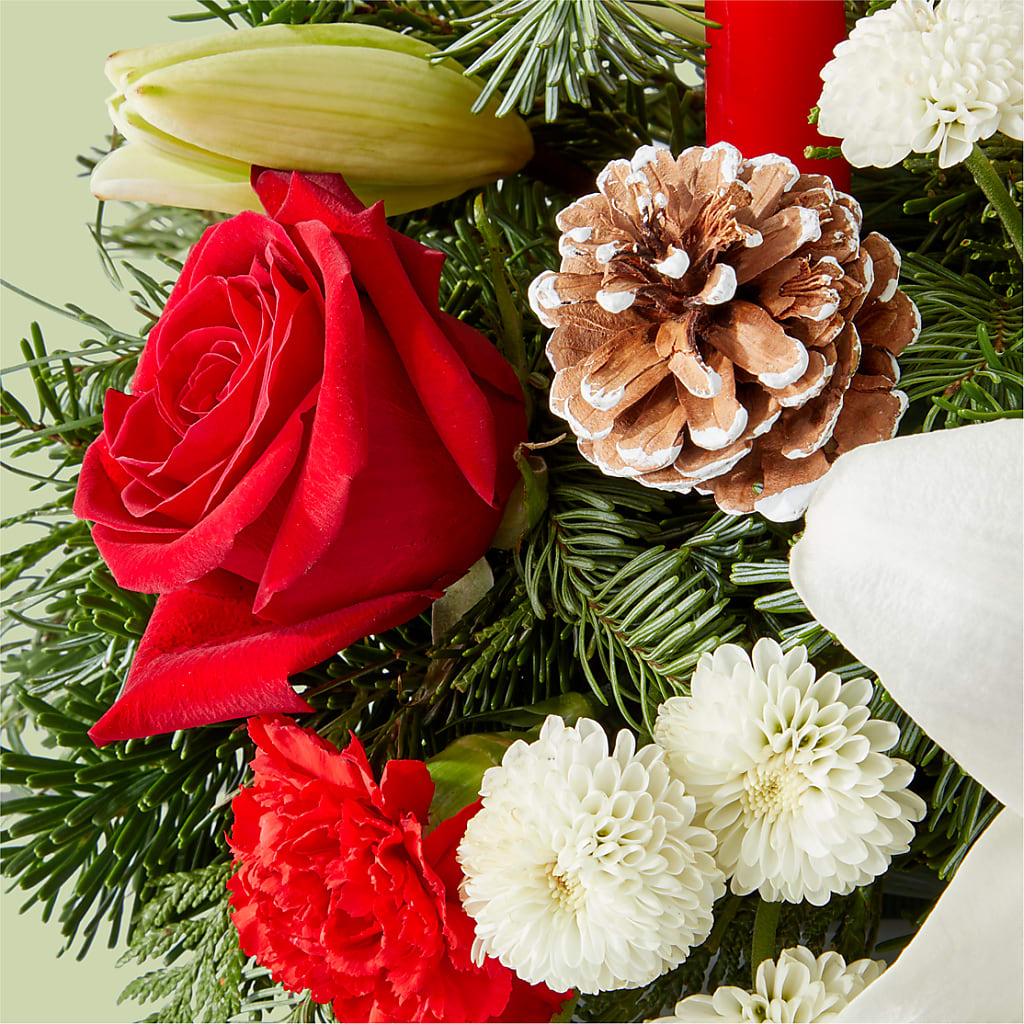Seasonal Festivities Centerpiece –  Designs By Lakeland Flowers, Plant City FL