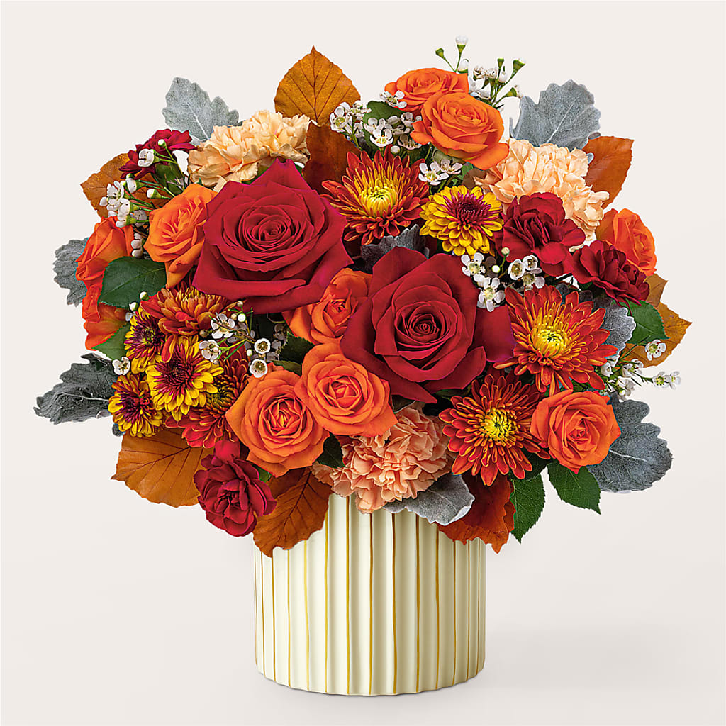 Merlot Bouquet with Ivory Vase –  Designs By Lakeland Flowers, Plant City FL