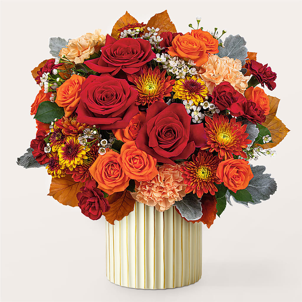 Merlot Bouquet with Ivory Vase –  Designs By Lakeland Flowers, Plant City FL
