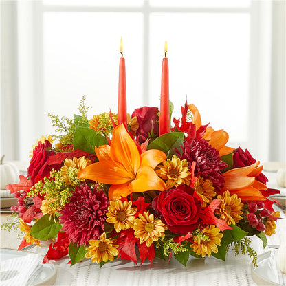 Autumn's Embrace Centerpiece –  Designs By Lakeland Flowers, Plant City FL